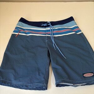 VINEYARD VINES Blue Striped Men’s Swim Trunks